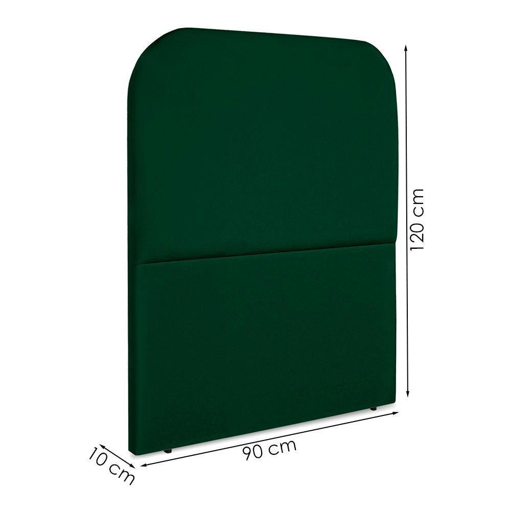 Cabeceira Solteiro 90 Cm Com Frame Alana Suede Verde Artte Verde - 3