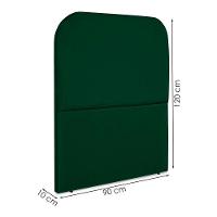 Cabeceira Solteiro 90 Cm Com Frame Alana Suede Verde Artte Verde - 3