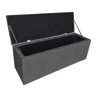 Kit Cabeceira Painel E Calçadeira Baú Casal 1,40m Londres Suede Cinza Dal Poz Estofados - 6