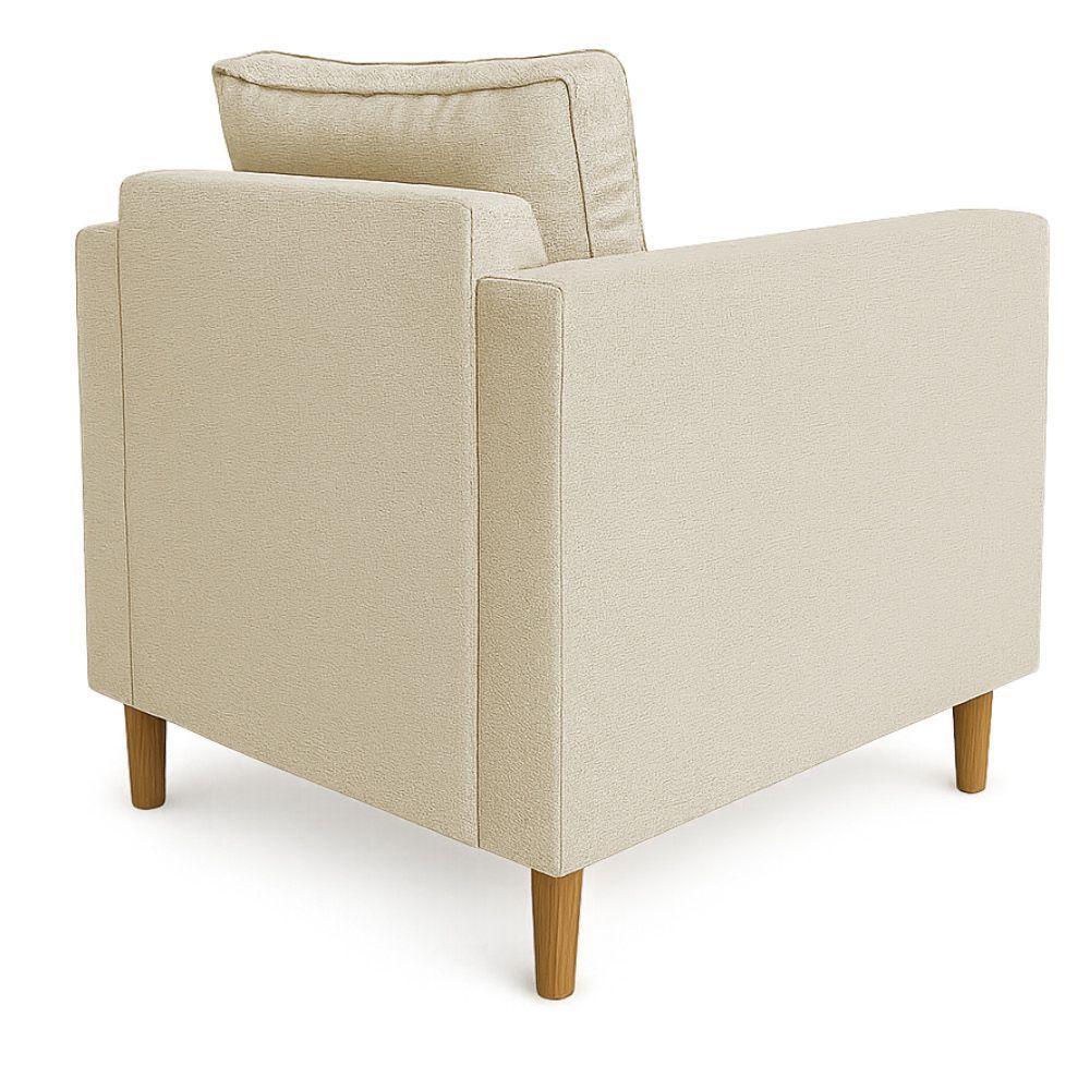 Poltrona Decorativa Helena Linho Dourado Dal Poz Estofados - 5