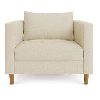 Poltrona Decorativa Helena Linho Dourado Dal Poz Estofados - 3