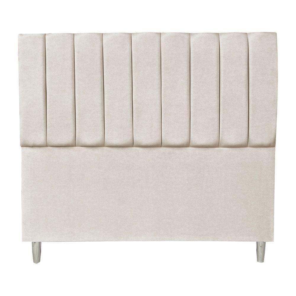 Cabeceira Casal 1,60m Londres Suede Bege Dal Poz Estofados - 3