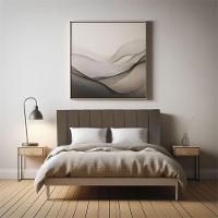 Cabeceira Painel Casal King 1,95m Londres Linho Marrom Dal Poz Estofados - 2