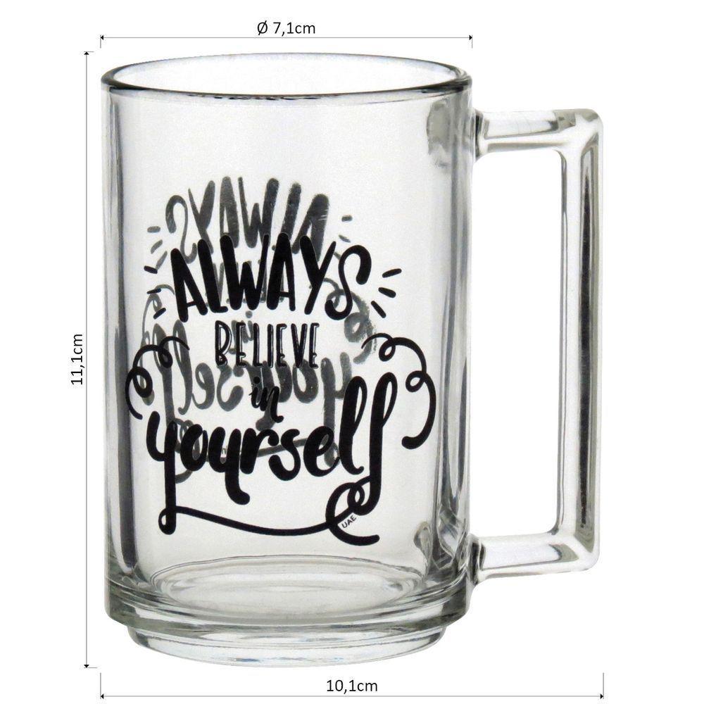 Luminarc A La Bonne Caneca 11X10X7Cm 320Ml Vidro Temperado Transp Decorado - 2