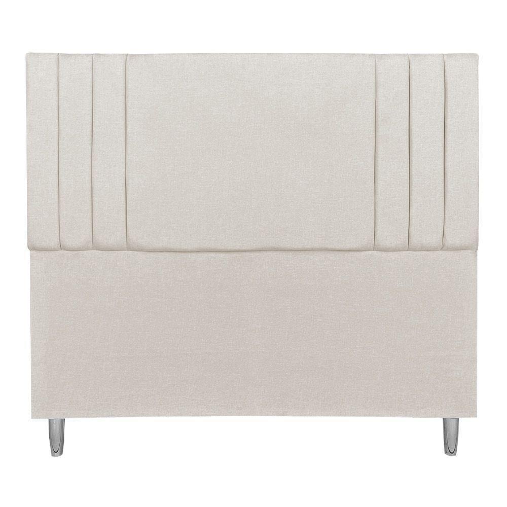 Cabeceira Solteiro 0,90m Viena Linho Bege Dal Poz Estofados - 3