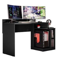 Mesa Gamer Play Com 2 Nichos Albatroz Preto - 3