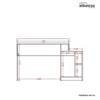 Mesa Gamer Play Com 2 Nichos Albatroz Preto - 6