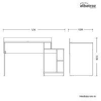 Mesa Gamer Play Com 2 Nichos Albatroz Preto - 7