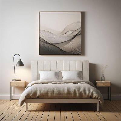 Cabeceira Painel Casal King 1,95m Londres Linho Bege Dal Poz Estofados