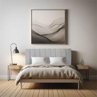 Cabeceira Painel Casal 1,40m Londres Linho Cinza Dal Poz Estofados - 2