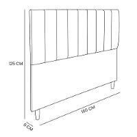 Kit Cabeceira E Calçadeira Baú Casal Queen 1,60m Londres Suede Marrom Dal Poz Estofados - 7