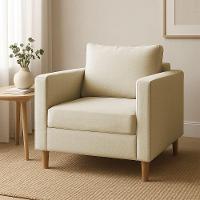 Kit 2 Poltronas Decorativa Helena Linho Dourado Dal Poz Estofados - 2