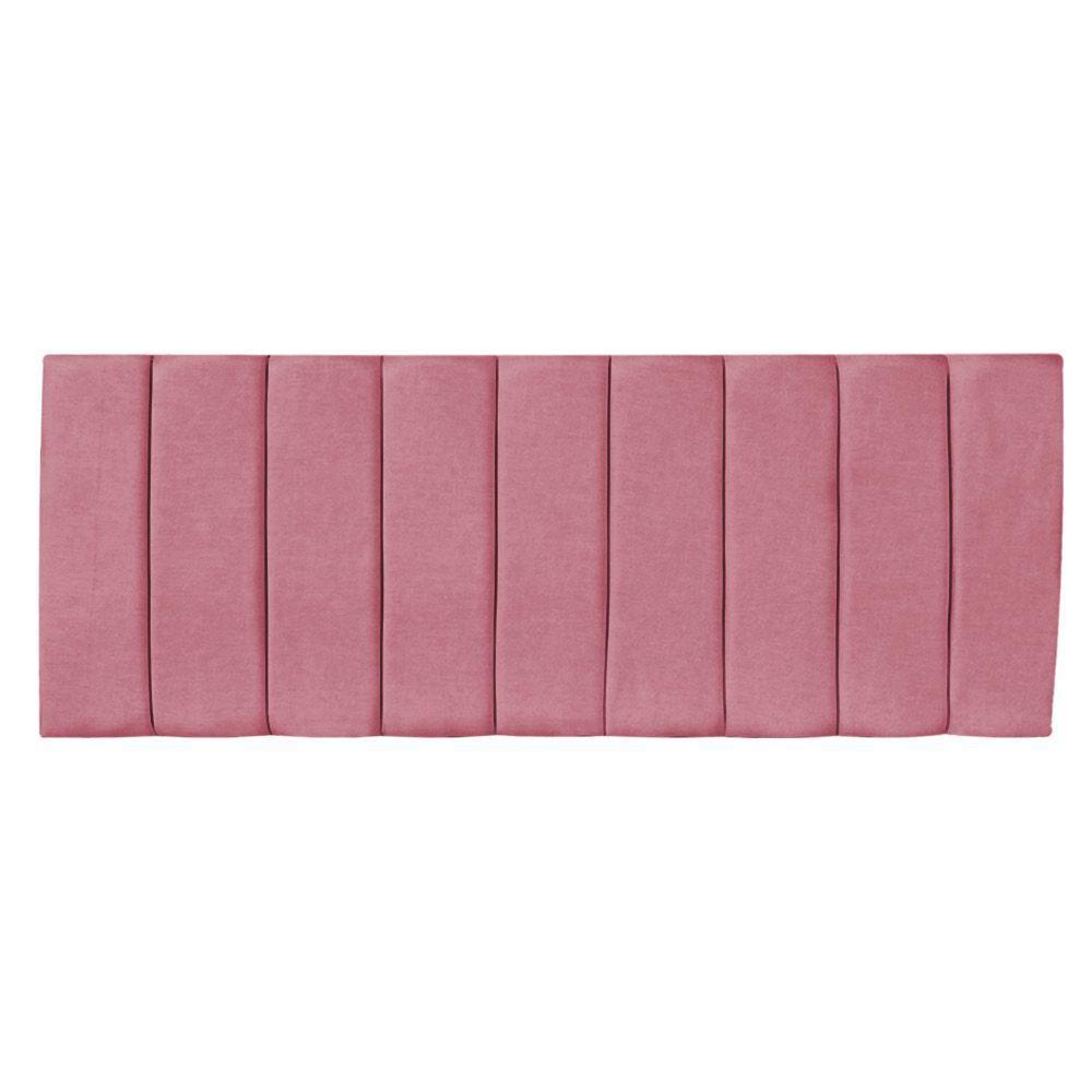 Cabeceira Painel Solteiro 0,90m Londres Veludo Rosa Dal Poz Estofados - 2
