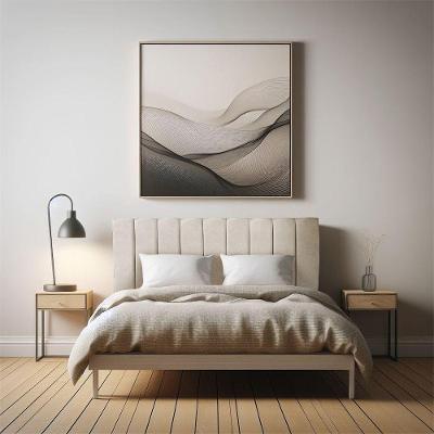 Cabeceira Painel Casal 1,40m Londres Suede Bege Dal Poz Estofados