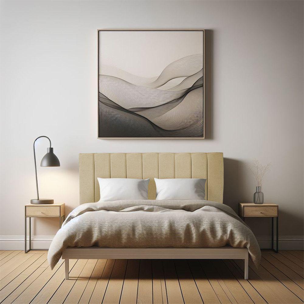 Cabeceira Painel Casal Queen 1,60m Londres Linho Dourado Dal Poz Estofados - 2