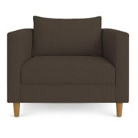 Kit 2 Poltronas Decorativa Helena Linho Marrom Dal Poz Estofados