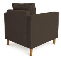 Kit 2 Poltronas Decorativa Helena Linho Marrom Dal Poz Estofados - 6