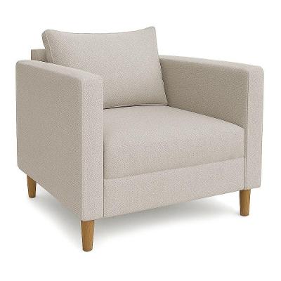 Poltrona Decorativa Helena Linho Bege Dal Poz Estofados