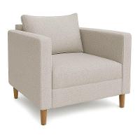 Poltrona Decorativa Helena Linho Bege Dal Poz Estofados - 1