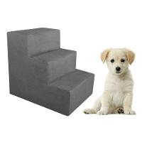 Escada Pet Para Cães E Gatos Veludo Cinza Dal Poz Estofados - 1