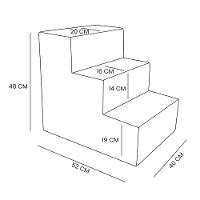 Escada Pet Para Cães E Gatos Veludo Cinza Dal Poz Estofados - 4