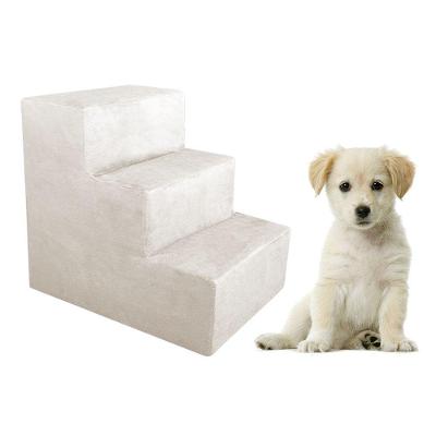 Escada Pet Para Cães E Gatos Veludo Bege Dal Poz Estofados