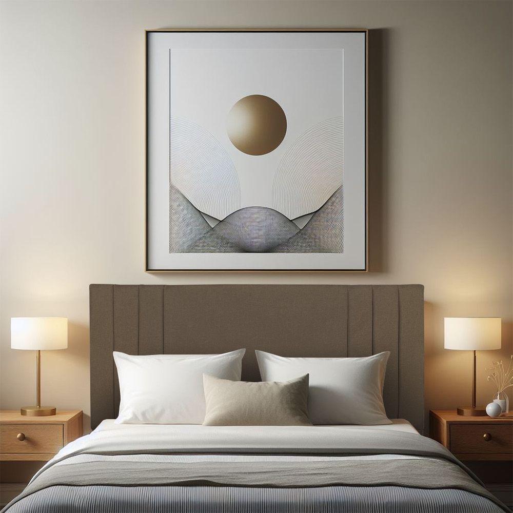 Cabeceira Casal 1,60m Viena Linho Marrom Dal Poz Estofados - 2