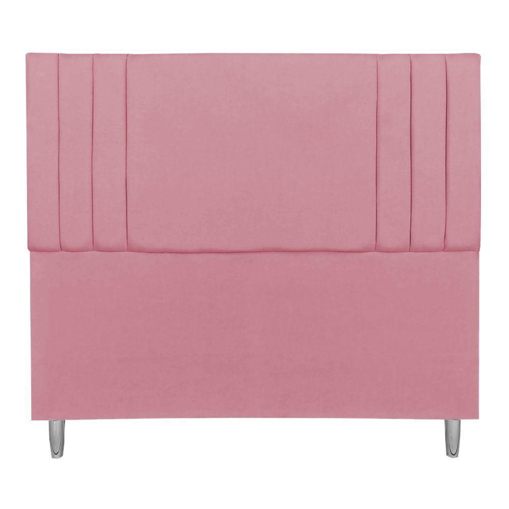 Cabeceira Casal 1,95m Viena Suede Rosa Dal Poz Estofados - 2