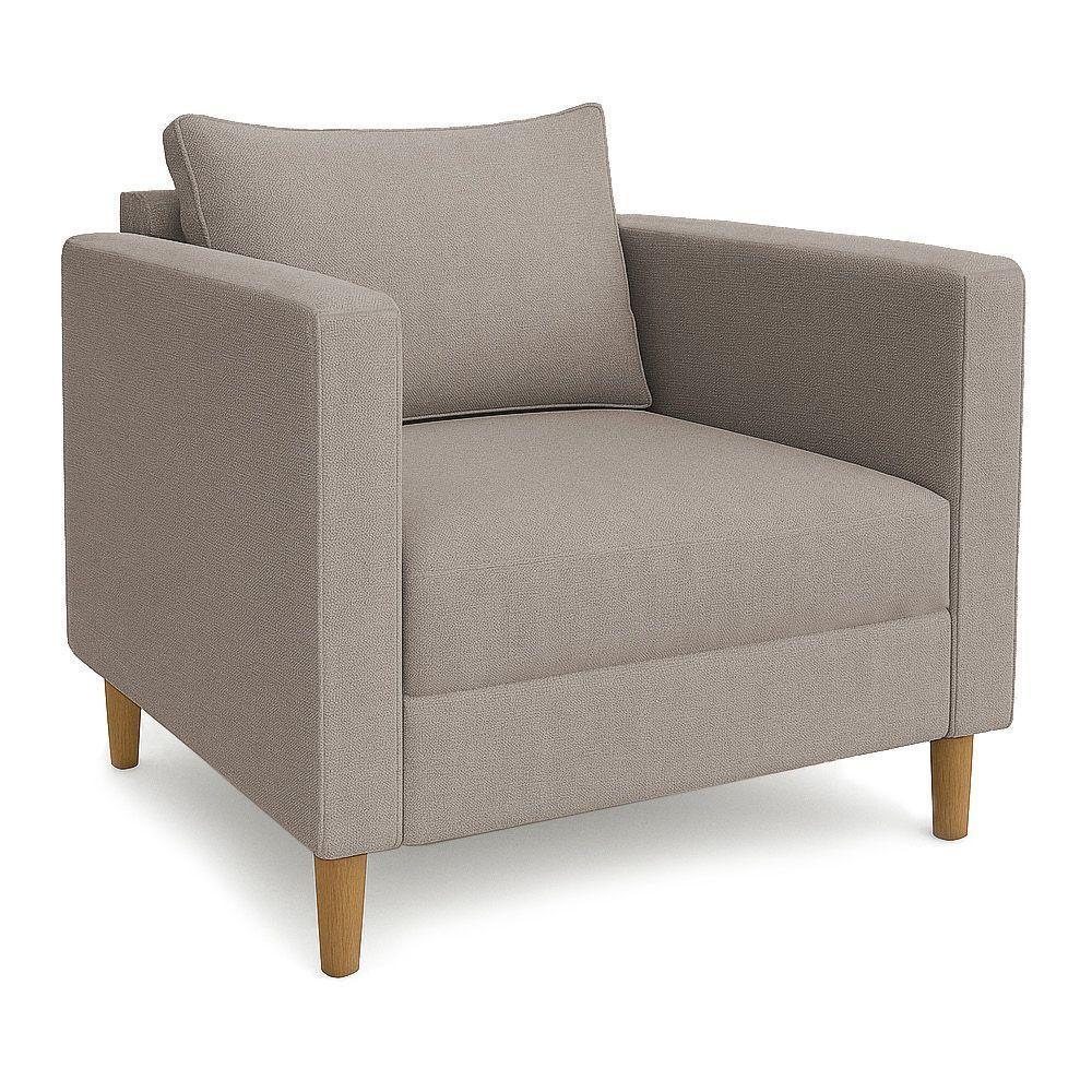 Kit 2 Poltronas Decorativa Helena Linho Capuccino Dal Poz Estofados - 3