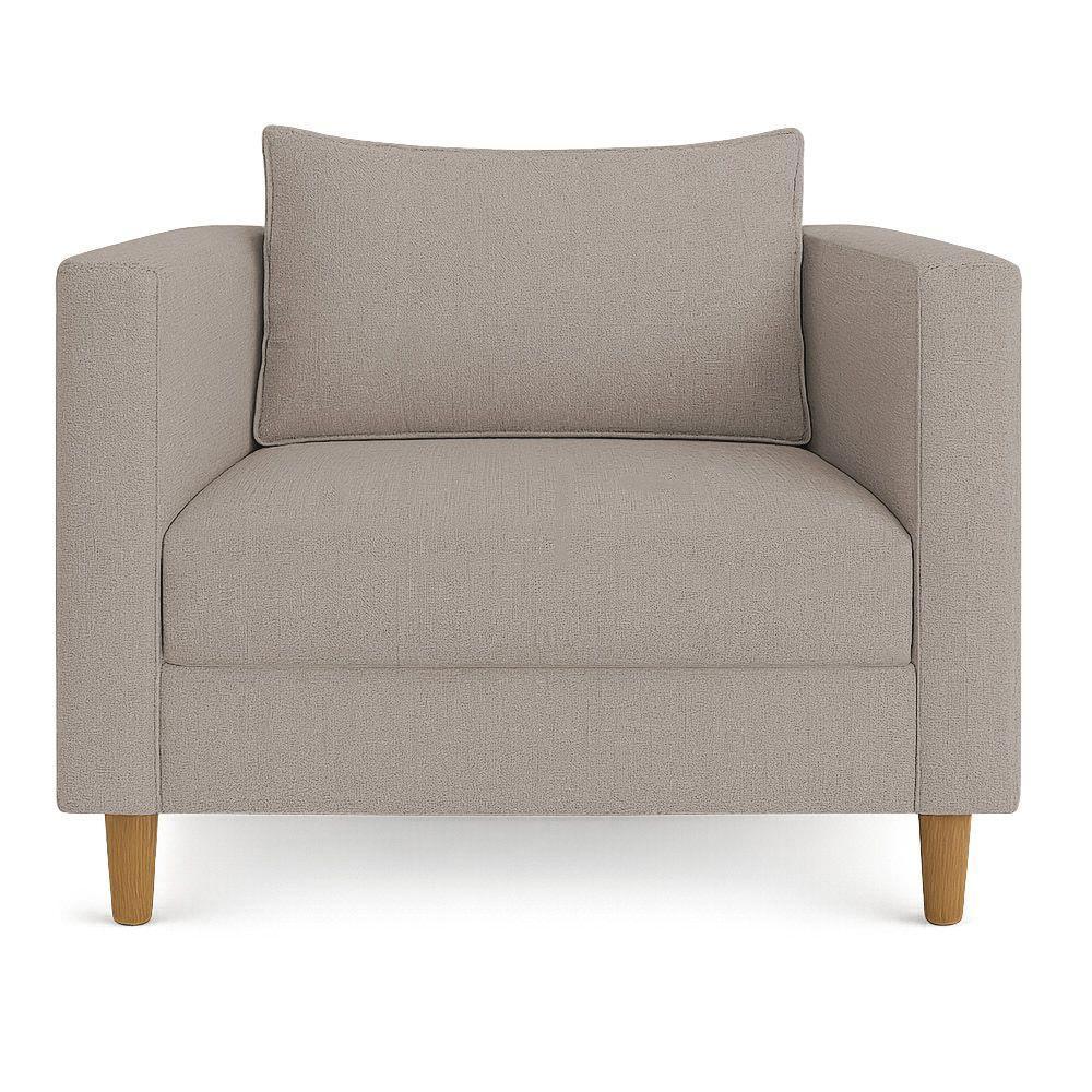 Kit 2 Poltronas Decorativa Helena Linho Capuccino Dal Poz Estofados - 4