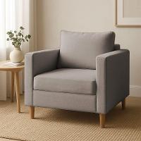 Kit 2 Poltronas Decorativa Helena Linho Capuccino Dal Poz Estofados - 2