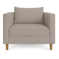 Kit 2 Poltronas Decorativa Helena Linho Capuccino Dal Poz Estofados