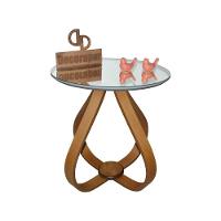 Mesa Canto Cebola Com Espelho 50cm Off White 50cm - 1