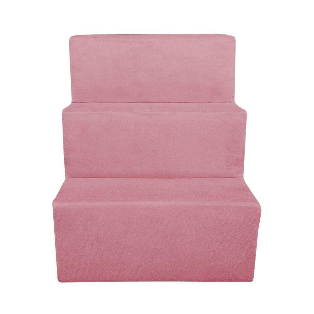 Escada Pet Para Cães E Gatos Suede Rosa Dal Poz Estofados - 2