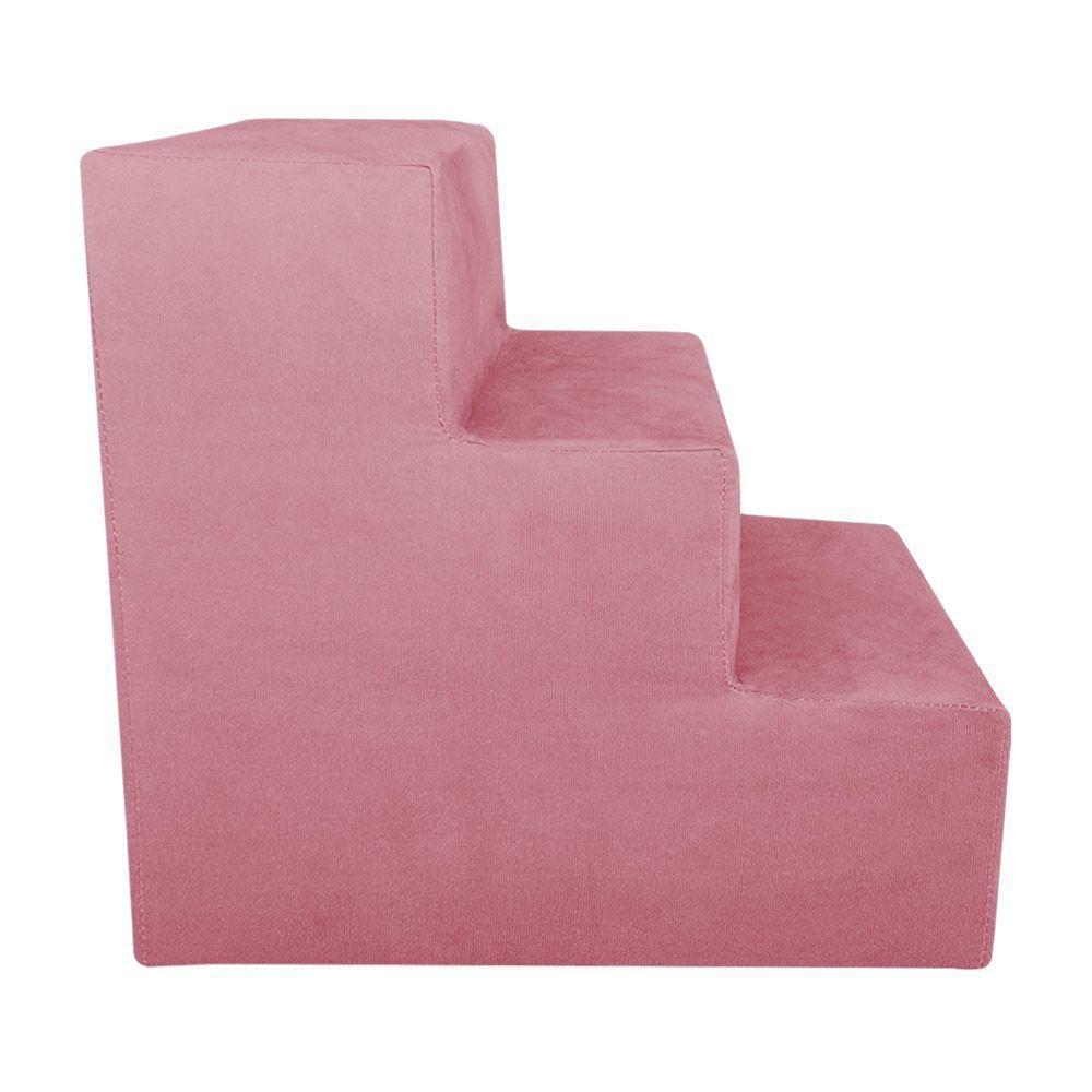 Escada Pet Para Cães E Gatos Suede Rosa Dal Poz Estofados - 3