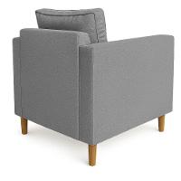 Poltrona Decorativa Helena Linho Cinza Dal Poz Estofados - 5