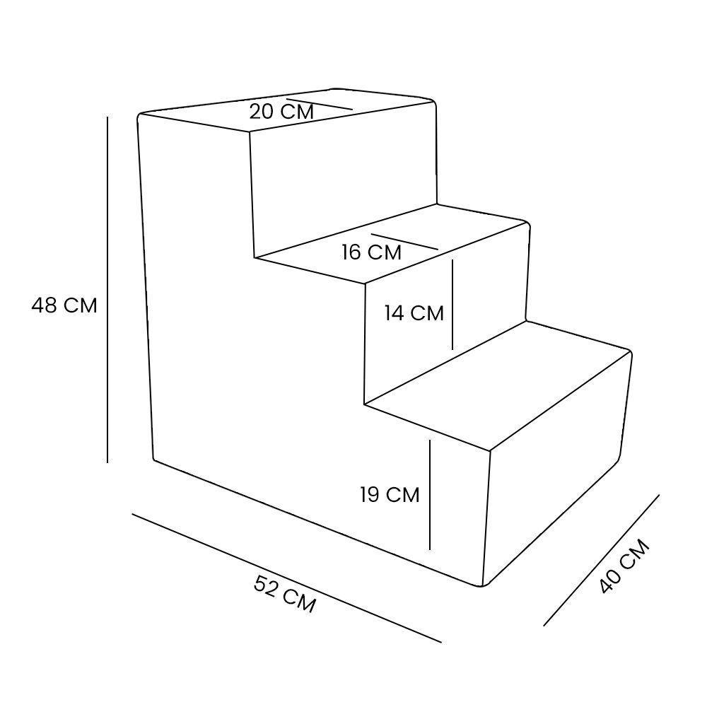 Escada Pet Para Cães E Gatos Veludo Marrom Dal Poz Estofados - 4