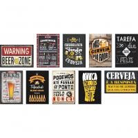 Kit 10 Placas Decorativas Para Cantinho Do Churrasco Bebidas Lazer 30x20 - 1