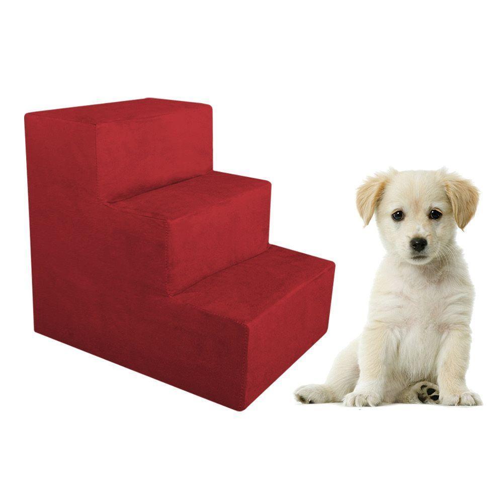 Escada Pet Para Cães E Gatos Suede Vermelho Dal Poz Estofados - 1