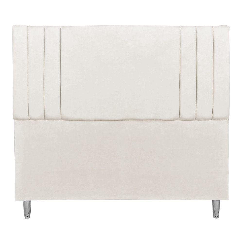 Cabeceira Casal 1,95m Viena Suede Bege Dal Poz Estofados - 3