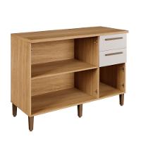 Balcão Diamante 3 Portas 2 Gavetas Arte Móveis Cinamomo/off - 8