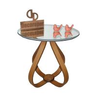 Mesa Lateral Cebola Com Espelho 60cm Off White 50cm - 1