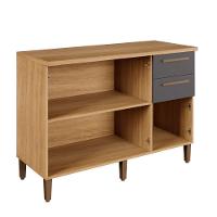 Balcão Diamante 3 Portas 2 Gavetas Arte Móveis Cinamomo/grafite - 7