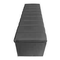 Calçadeira Baú Casal Queen 1,60m Londres Suede Cinza Dal Poz Estofados - 4