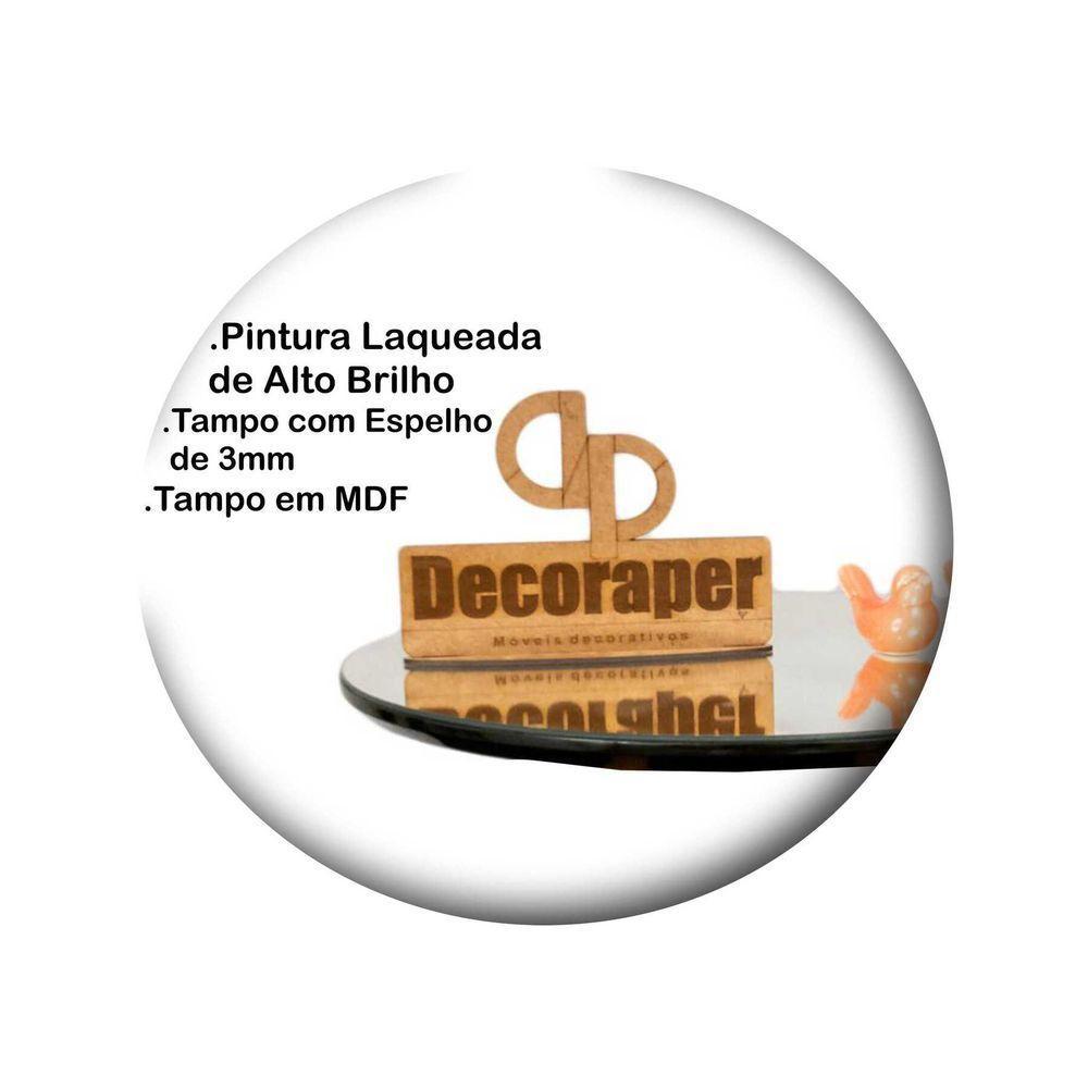 Mesa Canto Cebola Com Espelho 50cm Preto 60cm - 3