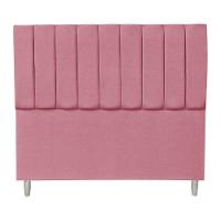 Kit Cabeceira E Calçadeira Baú Casal 1,40m Londres Suede Rosa Dal Poz Estofados