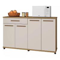 Balcão Campinas Com 4 Portas Arte Móveis Cinamomo/off - 1