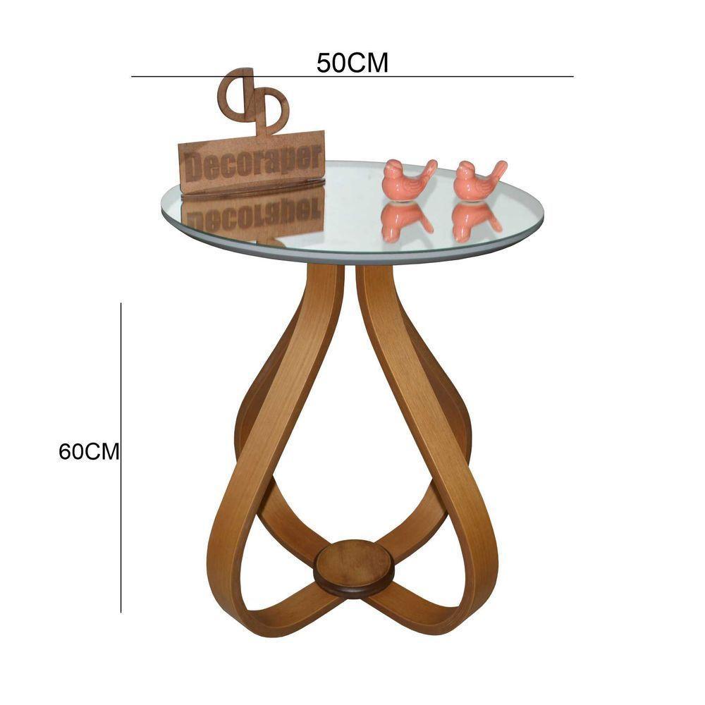 Mesa Canto Cebola Com Espelho 50cm Off White 60cm - 2