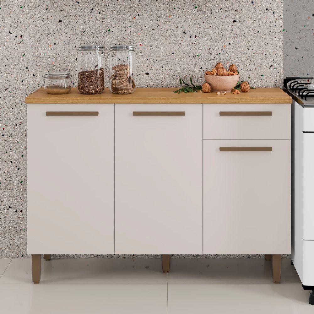 Balcão Imperial 3 Portas Arte Móveis Cinamomo/off - 8