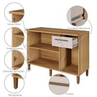 Balcão Imperial 3 Portas Arte Móveis Cinamomo/off - 10